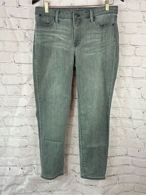 Talbots flawless slim ankle Grey Jeans petite 8p stretch minimalist modern boho